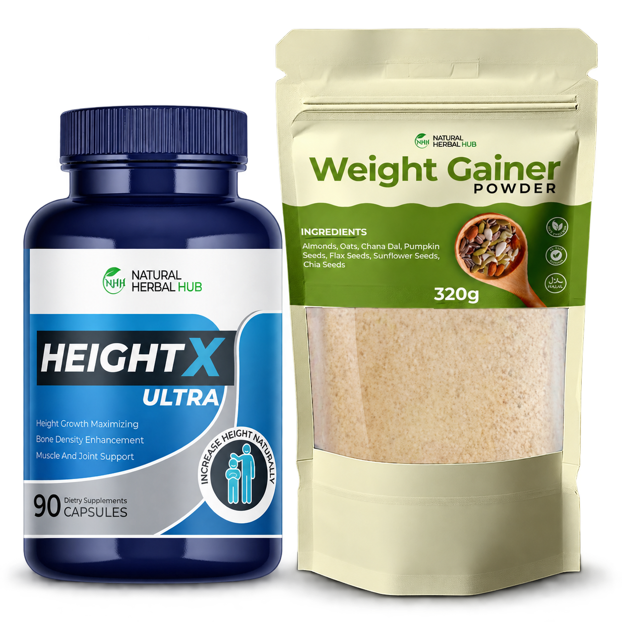 Height X Ultra + Weight Gainer Powder HX Ultra + WG Powder - Image 1